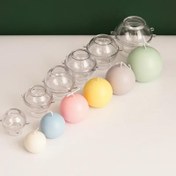 Resim 5-8 Cm Küresel Mum Kalıpları DIY El Yapımı Yuvarlak Top Yıldız Serisi Kokulu Mum Yapım Malzemeleri, Dayanıklı ve Kolay Çıkartılabilir Plastik Kalıp Seti Ev Mum Üretim Araçları için. 