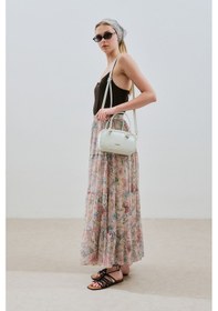 Resim Manuka Uzun Büzgülü Şifon Etek Pastel Floral Pastel Floral 