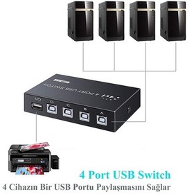 Resim 4 Port Usb Pc Tarayıc Yazıcı Değiştirici Switch 
