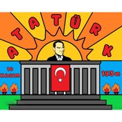 Resim PROMISEBACKDROP2 10 Kasım, ATATÜRK'Ü ANMA, Sevgiyle Anıyoruz, Okul Etkinlik, Fotoğraf Çekimi, Kumaş Arka Pano 150x200 