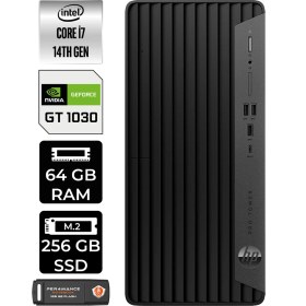 Resim Hp Pro Tower 400 G9 Intel Core I7 14700 64GB 256GB SSD GT1030/4GB Fdos Masaüstü Bilgisayar & Per4 USB Bellek 5V5M2ESPN331 