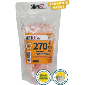 Resim Süzen 92 270 Slim Sigara Filtresi Ağızlık + 30 Ultra Slim Adaptör Ekonomik Paket 
