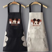 Resim Disney Mickey'nin yeni her şey dahil önlüğü, mutfak ve ev temizliği için dayanıklı bel kılıfı, silinebilir tek parça iş kıyafeti, yemek pişirme, temizlik yapma ve mutfağınızda giysilerinizi her zaman korumak için uygun 