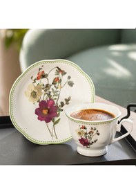 Resim Perotti 16870-3 Secret Garden 2 Kişilik 4 Parça Porselen Kahve Takımı Çok Renkli 