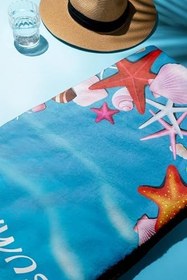 Resim Dijital Baskı Plaj Deniz Havlusu Summer Desenli Peştamal HVL0073 
