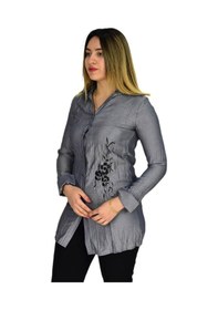Resim Kadın Gri Nakışlı Tunik Akr-1323 001 