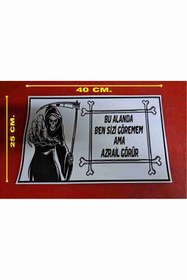 Resim pozantiaksesuardunyasi Sürücü Sizi Göremez Azrail Yapıştırma Sticker Bu Alanda Ben Sizi Göremem Tır,kamyon Aksesuarları 