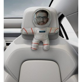 Resim Bk Gift Kişiye Özel Astronot Tasarımlı Araç Koltuk Bebek Yastığı-13 