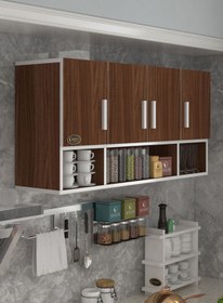 Resim Kenzlife hazır mutfak severus cvz 060*120*32 mutfak banyo dolabı kapaklı raflı 