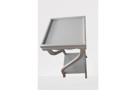 Resim Bengi Ticaret Fiskos Çiçeklik 4AYAK Spiral Model Parlak Ihlamur Ağacı Ayak Parlak Beyaz Mdf Tabla El Yapım 