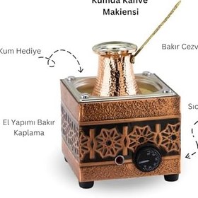 Resim Kumda Kahve Makinesi Ev Tipi Tek Cezvelik 