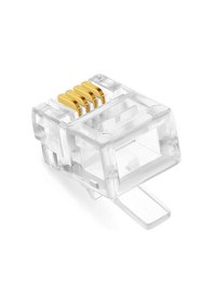 Resim 100 Adet Rj 11 4pin Jak 6p4c Telefon Kablosu Için Konnektör 100lü 