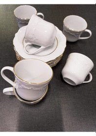 Resim Porland Queen Altın Yaldız Tabaklı Kahve Fincanı 80CC 