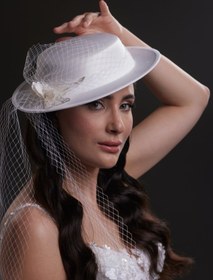 Resim Fileli Beyaz Gelin Şapkası – Vintage Stil Nikah & Söz Aksesuarı | El Yapımı Özel Tasarım 