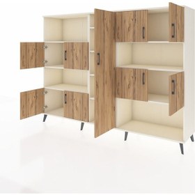 Resim Hyperion Dolap 10 Raflı 9 Kapaklı 220x44x163 Aytaşı-çam/aytaşı Aytaşı-çam/aytaşı 