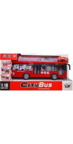 Resim Pasifik City Bus Pilli Sesli ve Işıklı 30 cm Çek Bırak Oyuncak Otobüs PS-1119-4 
