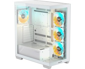 Resim Gigabyte C500P St 50MM Soğutma Mesafeli Rgb Cam Mid-Tower Kasa (Beyaz) 