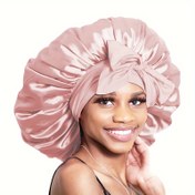 Resim Satın Bonnet Ayarlanabilir Uyku Saç Bonneti Bağlama Bandı ile Kadınlar ve Erkekler için Bonnetler 