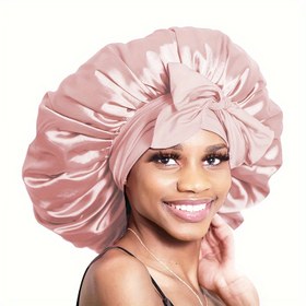 Resim Satın Bonnet Ayarlanabilir Uyku Saç Bonneti Bağlama Bandı ile Kadınlar ve Erkekler için Bonnetler 