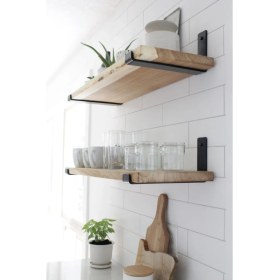 Resim Beasym Raf Altı Ayak Raf Tutucu J Demir 10X20 cm Siyah Montaj Aparatı Beyaz (4 Adet) 