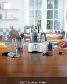Resim Empressco Çok fonksiyonlu 2000W mutfak robotu, şık tasarım ve güçlü 