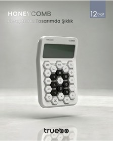 Resim Truebo HoneyComb Beyaz Renkli Hesap Makinesi 