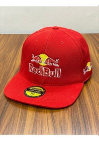 Resim Hamze Red Bull Nakışlı Hip Hop Snapback Rapper Basket Cap Şapka Kırmızı 