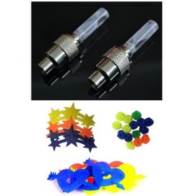 Resim Bisiklet Jant Işığı 3 Çeşit Bisiklet Süsü Seti Çok Renkli 