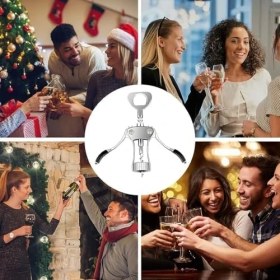 Resim Şarap Şişesi Açacağı, Kanatlı Lüks Mantar Çekmece, Çinko Alaşımlı Dayanıklı Şarap Açacağı, Ev Mutfağı, Restoran ve Bar Için Profesyonel Şarap Anahtarı 