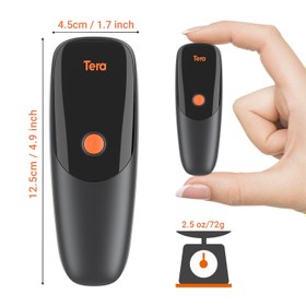 Resim Tera 1300 Kablosuz 1D 2D QR Barkod Okuyucu | Mini Taşınabilir 3in1 (Bluetooth, 2.4G, USB) | Cep Tipi El Tarayıcı | Zaman Damgalı 