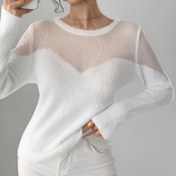 Resim Kadın Hafif Uzun Kollu Hırka - Yuvarlak Yaka Açık Ön Kazak, Bej/Beyaz/Siyah/Gri/Mavi/ - Hafif Kazak Bahar/Sonbahar/Yaz - Günlük ve Resmi Kıyafetler - Kolay Bakım Kazak, Hırka Kazak, Rahat Katlama Parçası, Açık Ön Tasarım, Nefes Alabilen Kumaş, Sonbahar Gardırop, Şık Örgü, Yumuşak Dokuma, Çok Yönlü Üst, Ofis Giyim 