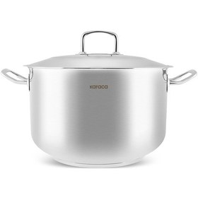 Resim Karaca Nazen Çelik Tencere 34 Cm Gümüş 