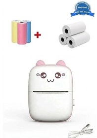Resim Nemere Mini Fotoğraf Yazıcı Kablosuz Etiket Yazıcı Baskı Makinesi Ios Android Uyumlu Termal Printer Pembe N 