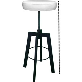 Resim Presto Bar Sandalyesi Bar Taburesi Beyaz Deri Oturak 