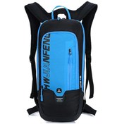 Resim Mavi Bisiklet Sırt Çantası - Su Geçirmez Nilon, Ergonomik Tasarım, Yansıtıcı Şeritler, Spor Ve Outdoor Etkinlikler İçin Siyah Siyah 