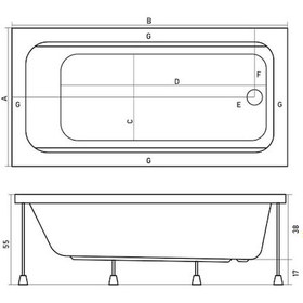 Resim Shower Artmina 100x170 Dikdörtgen Küvet 