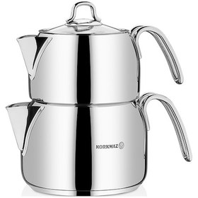 Resim Korkmaz Perla Mega Çaydanlık Takımı Gümüş 