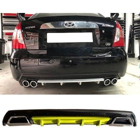 Resim Hyundai Accent Era Sarı Difüzör Çiftli Kare Egzoz Görünümlü D Tip Difizör 2006 - 2009 