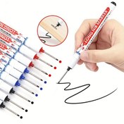 Resim 1/3/5 adet Su Geçirmez Uzun Uçlu Kalemtıraşlar - Metal, Ahşap, Seramik için Pil Gerektirmeyen Derin Delik İşaretleyicileri - Kırmızı, Siyah, Mavi, Yeşil Mürekkep - Banyo, Marangozluk ve DIY El Sanatları için İdeal, Banyo Dekorasyon Araçları | Kalın Renkli İşaretleyiciler | Dayanıklı İşaretleyiciler 