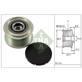 Resim Ina 535012810 Alternator Kasnagi 1404792 1581844 1729366 