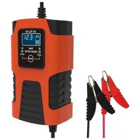 Resim Dofolink Kırmızı 6v/12v 2a Otomobil-motosiklet Aküsü Şarj Cihazı, 3 Aşamalı Otomatik, Mikroişlemci Kontrollü, Lcd Ekranlı, Çoklu Güvenlik Korumaları 