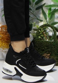 Resim fort Guja 24K300-1 Siyah Orijinal Ürün Kalın Taban Sneaker Kadın Ayakkabı 