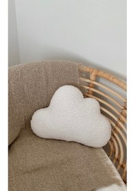 Resim Teddy Bulut Yastık Naturel Beyaz Büyük 