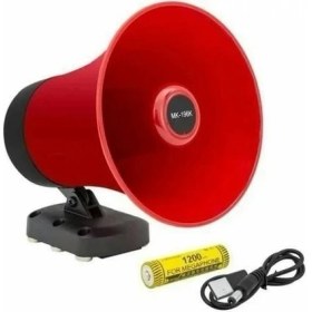 Resim Mıknatıslı Araç Üstü (Bluetooth - USB -Sd Kartlı - Şarjlı) 18650 Pilli 50 Watt Harici Horn Hoparlör 