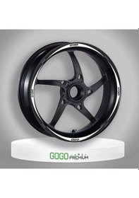 Resim Siyah Beyaz Sport Reflektörlü 1 Set Jant Şeridi Çok Renkli 