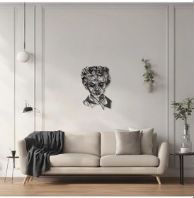 Resim Özel Tasarım Metal Tablolar Çift Topuzlu Kadın Double Bun Woman Metal Duvar Tablosu Portre 