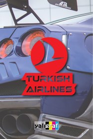 Resim Yalıgraf Reklam Tabela Turkish Airlines Logo Oto Sticker Araba Motor Folyo 11x11 cm 