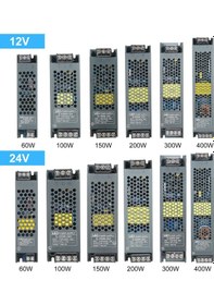 Resim Vkemall Led Şeritler İçin 12v 400w Dışarıdaki Kaynak, Ac190-240v'dan Dc'ye Dönüştürücü, Alüminyum Kasa, Isı Dağıtımı Ve Güvenlik Korumalarıyla 