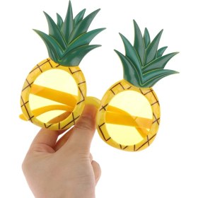 Resim Tropikal Hawaii Ananas Şekilli Parti Gözlüğü 9.5 x 14 cm 