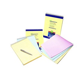 Resim A5 Bloknot Color Master Spiralli Renkli Çizgili 100 Yaprak 3-1374000-2181 6 Li Paket Karışık 